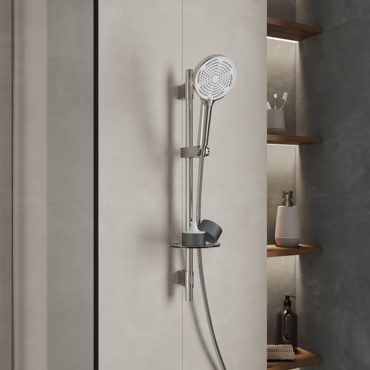 Душевой гарнитур со штангой, Ideal Spa, Milardo, ILS3C70M16 Душевой гарнитур со штангой, Ideal Spa, Milardo, ILS3C70M16