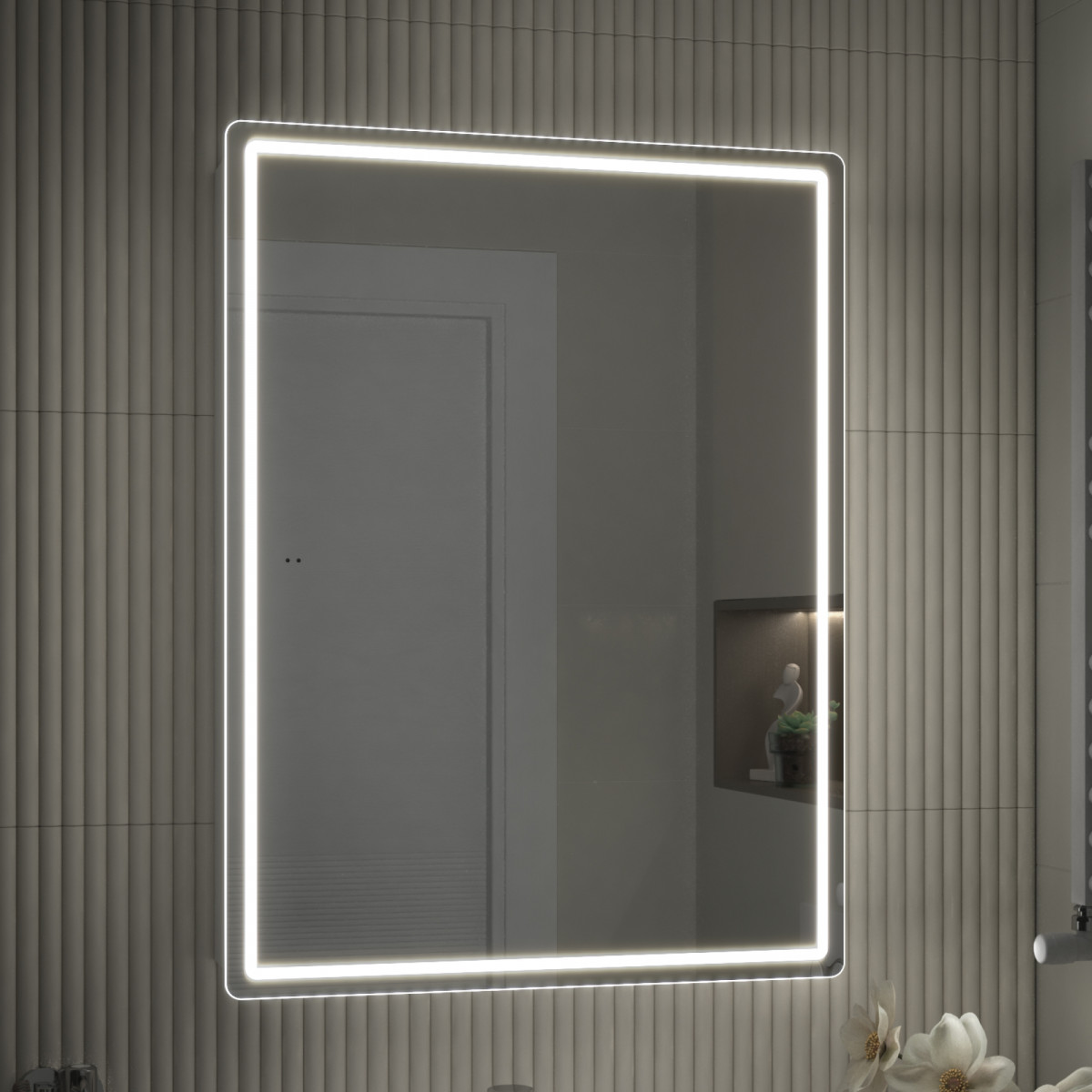 Шкаф навесной Geometry Comfort 600 с зеркалом, VIGO Шкаф навесной Geometry Comfort 600 с зеркалом, VIGO