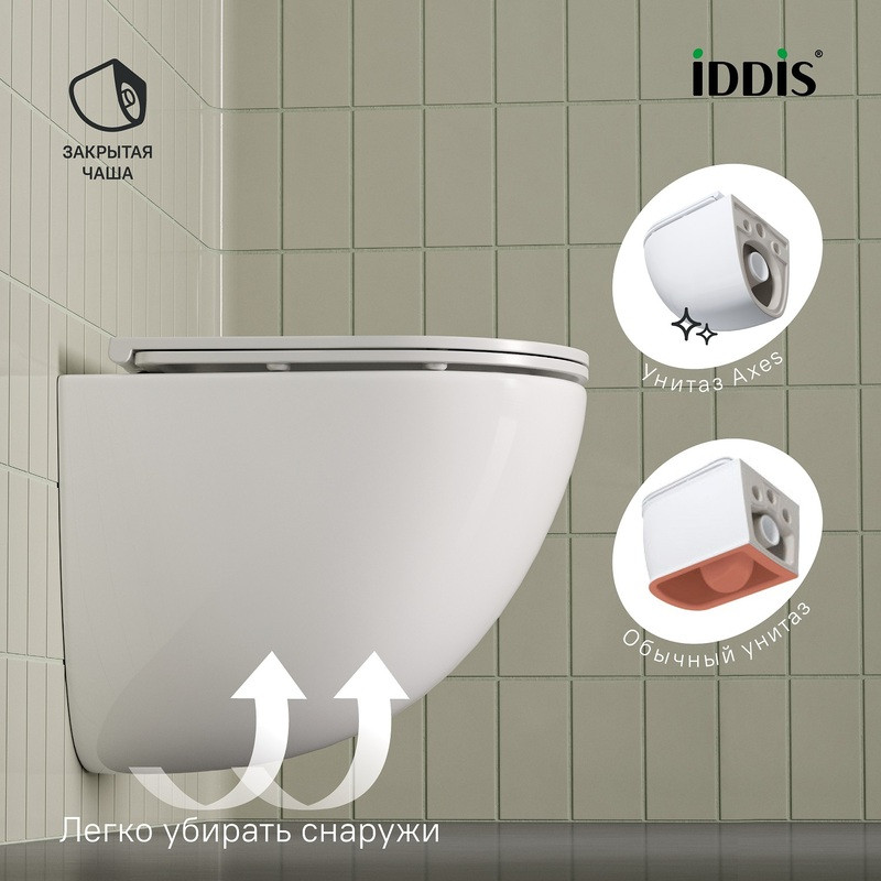 Унитаз подвесной безободковый, Axes, IDDIS, AXERDSEi25 Унитаз подвесной безободковый, Axes, IDDIS, AXERDSEi25