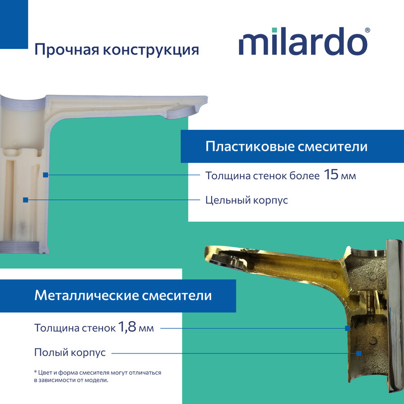 Смеситель для ванны с длинным изливом, хром глянцевый, Poli, Milardo, ПЛАСТИКОВЫЙ КОРПУС Смеситель для ванны с длинным изливом, хром глянцевый, Poli, Milardo, ПЛАСТИКОВЫЙ КОРПУС