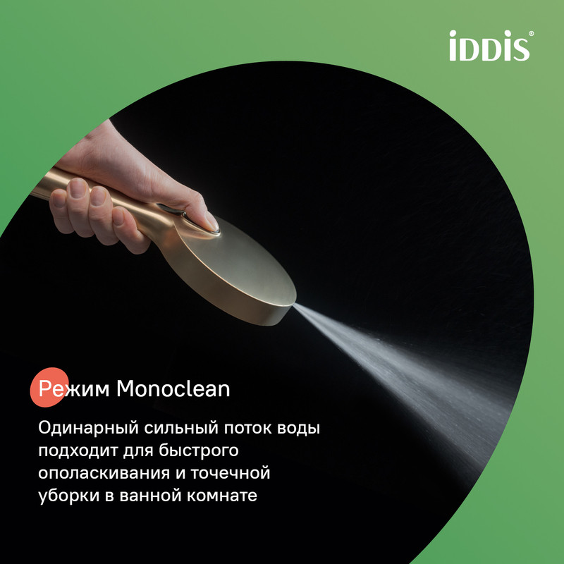 Лейка для душа, золото матовое, Aiger, IDDIS Лейка для душа, золото матовое, Aiger, IDDIS