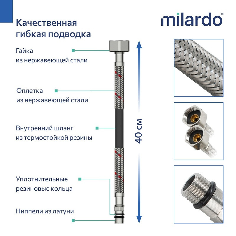 Смеситель для умывальника с гигиеническим душем, графит, Rora, Milardo Смеситель для умывальника с гигиеническим душем, графит, Rora, Milardo