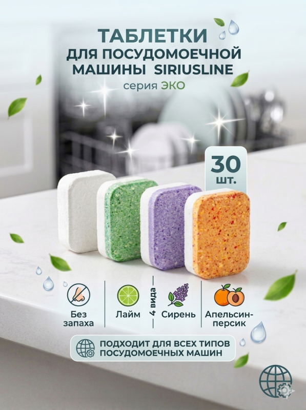 Таблетки для посудомоечных машин 30 шт. Таблетки для посудомоечных машин 30 шт.