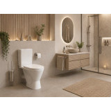 Унитаз-компакт "Атлас" HOME De Luxe (GESSO) белый, 2 ур. арм, сиденье полипропилен